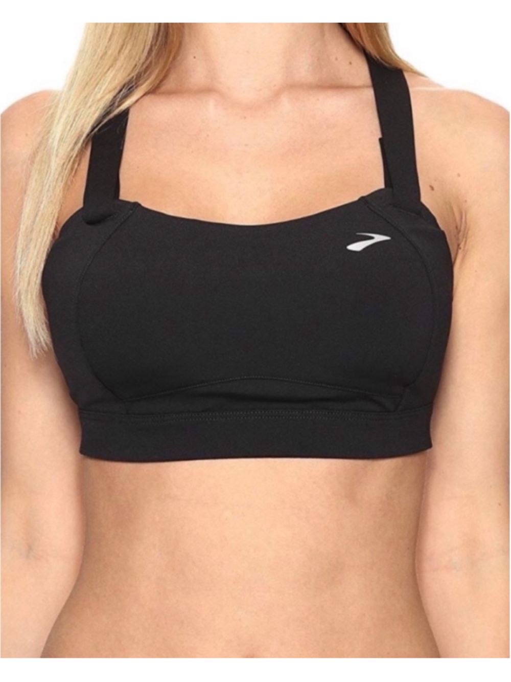 Brooks Juno High Impact Sports Bra Black 32C Racerback Adjustable 350071